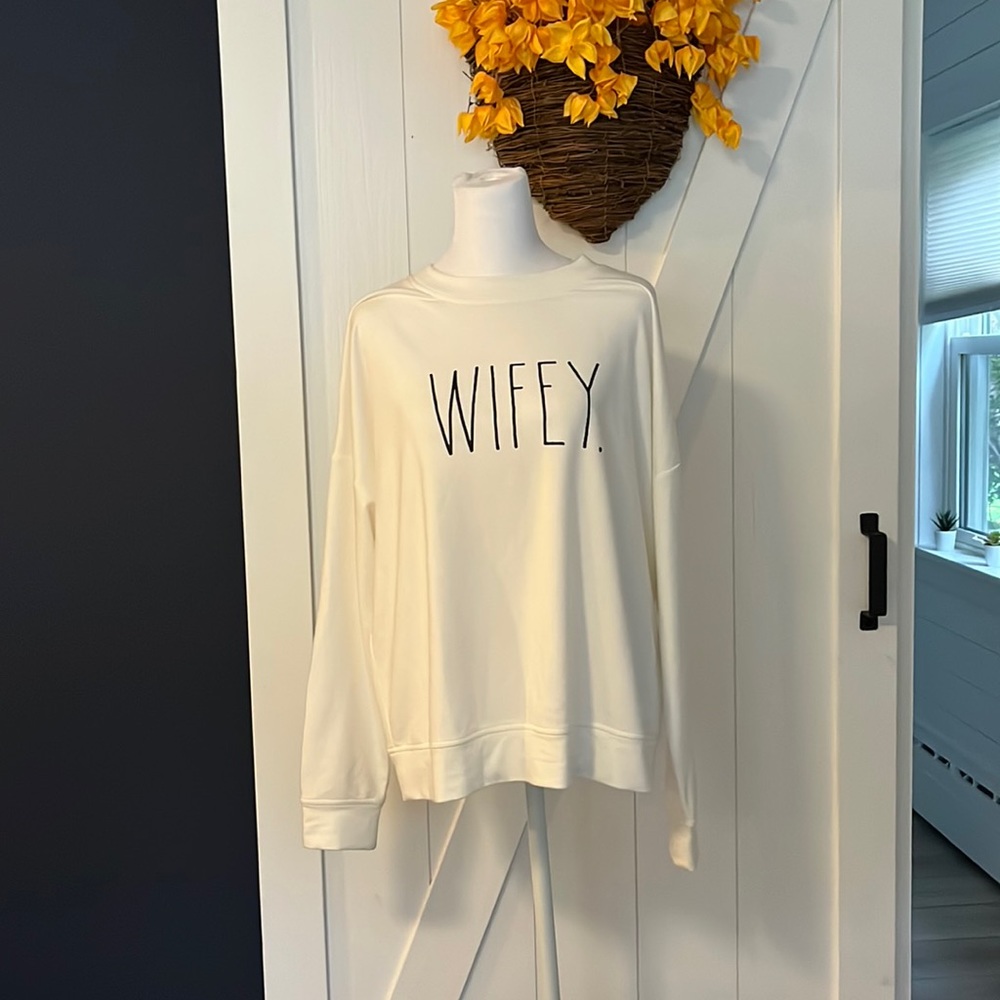 WIFEY. sweatshirt by Rae Dunn! Perfect for post wedding! Size M! So fun!!